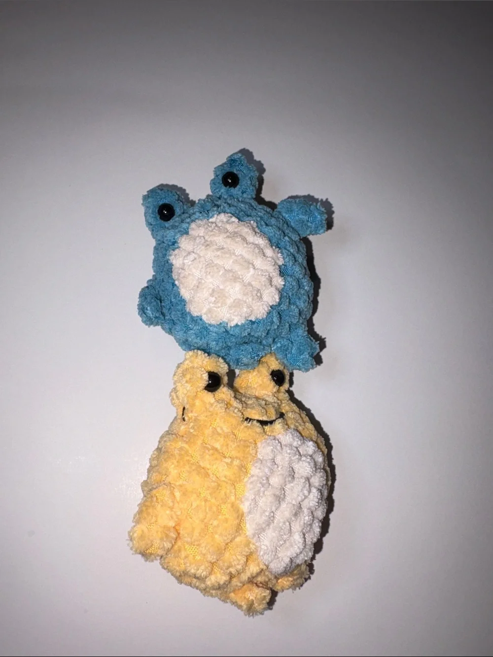 Plush Frog Small Pet Chew Toy - Yellow & Teal